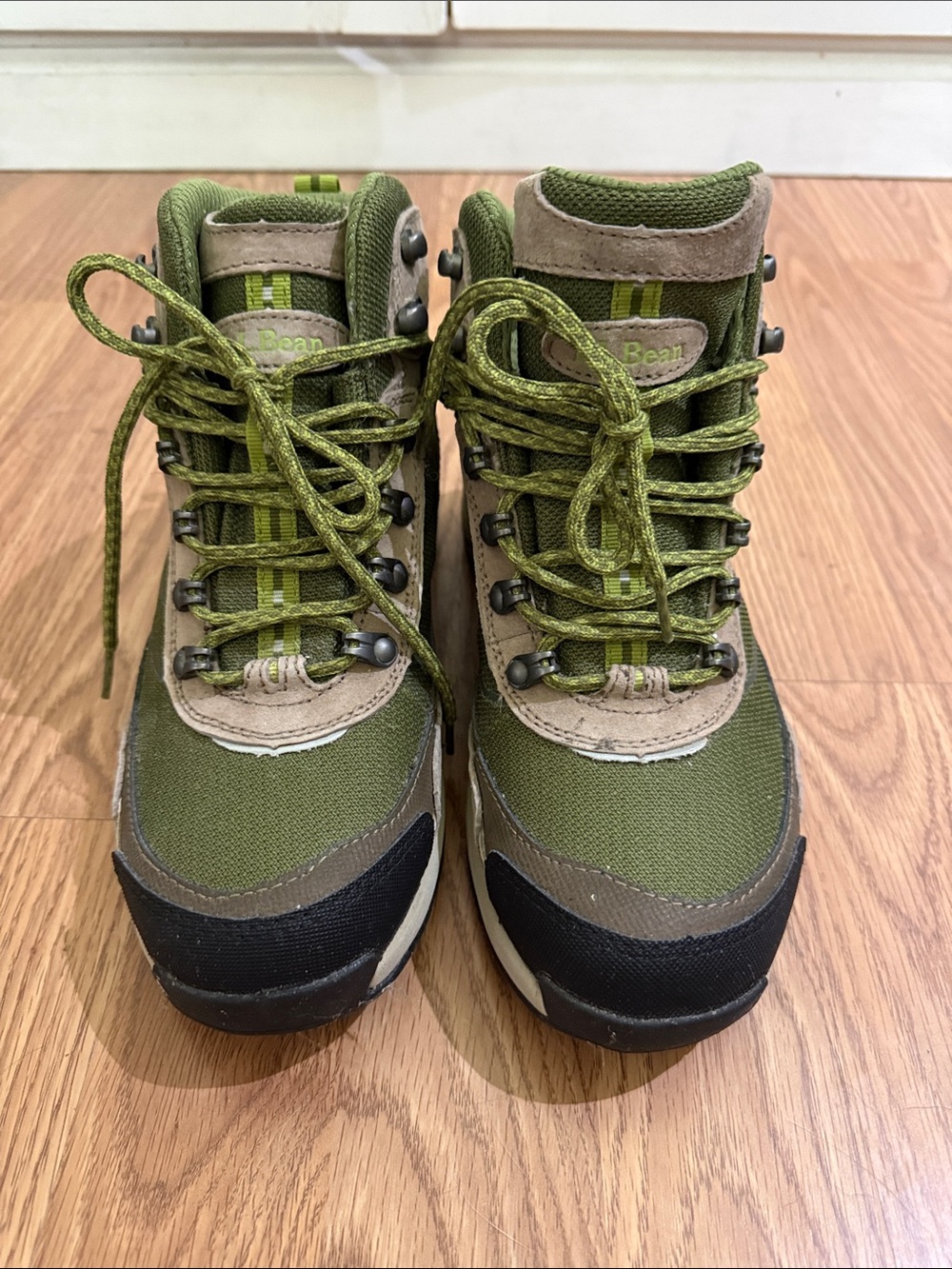 L.L. Bean Kids' Olive Green Hiking Boots